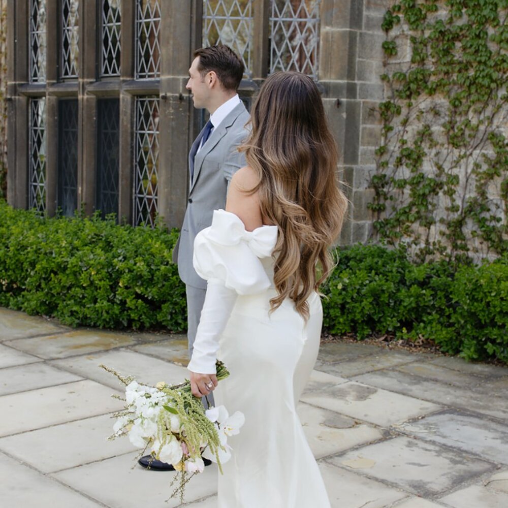 Custom Wedding Sleeves with Bow Details